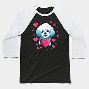 Bichon Frise Valentine Day Baseball T-Shirt